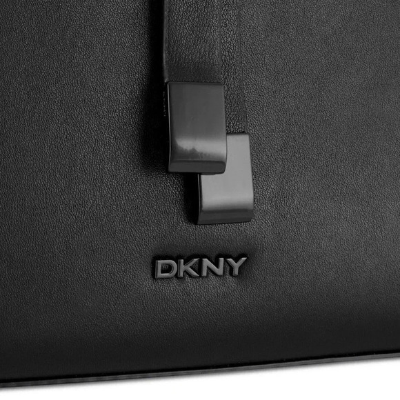 DKNY Tara Leather Tote Bag in Black - Picture 13 of 13
